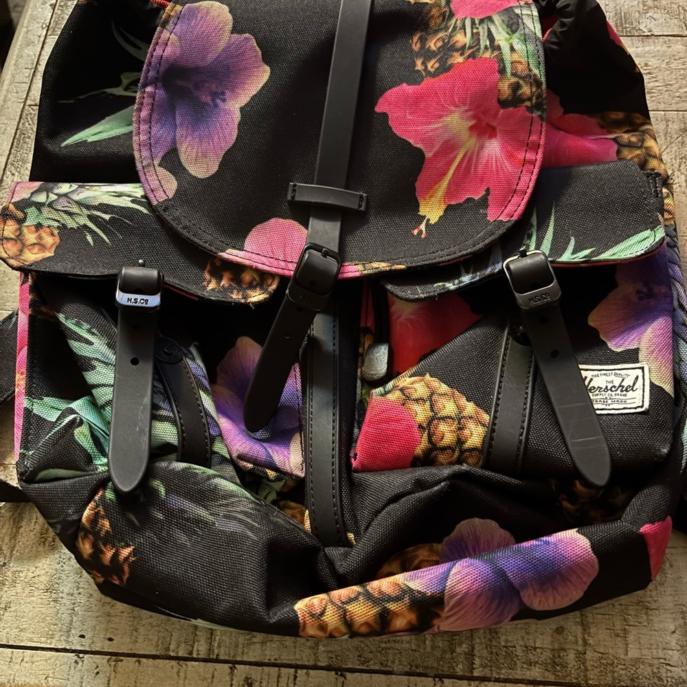 Herschel Supply Company Black Floral Backpack